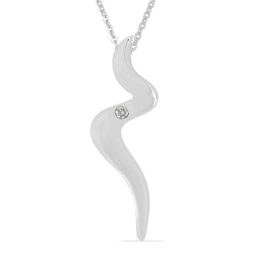 BUY NATURAL WHITE DIAMOND DOUBLE CUT GEMSTONE STYLISH PENDANT IN 925 SILVER